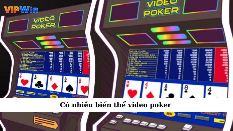 Video Poker – Trò Chơi Kết Hợp Giữa Kỹ Năng Và May Mắn 4 Có nhiều biến thể video poker